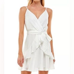 white ruffle dress